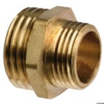 Brass double nipple 1" x 1 1/4" / نحاس