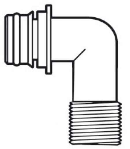 thread 90° hose connector 1/2"
