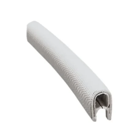 Semi-flexible reinforced white PVC profile 1.5x4mm فندر