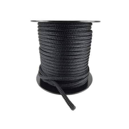 حبل مضفور اسود مزدوج Rope polpropylene double braided black 14mm*100m