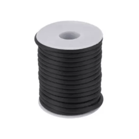 حبل مضفور بوليستر اسود مرن Rope 3mm*100m Black polyester & elastic rubber