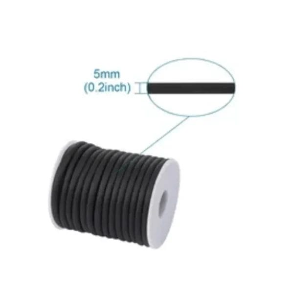 حبل مضفور بوليستر اسود مرن Rope 4mm*100m Black polyester & elastic rubber