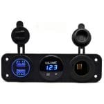 3 Gang Switches Panel,Voltmeter,Double USB 5V 3.1A