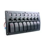 8Gang Switches Panel لوحة مفاتيح