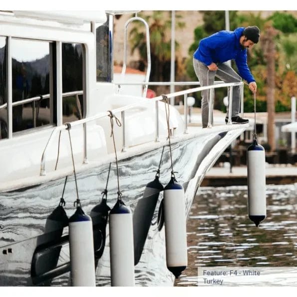 فندر إسطواني أبيض Polyform F-2 Series Boat Fender White