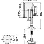 swivel prof.spot light 8"