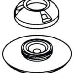 Perfix canopy stud, white