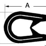 black PVC profile 4x6mm