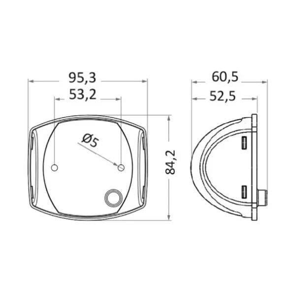 Sphera II navigation light green white body نور ملاحة اخضر 12/24 فولت