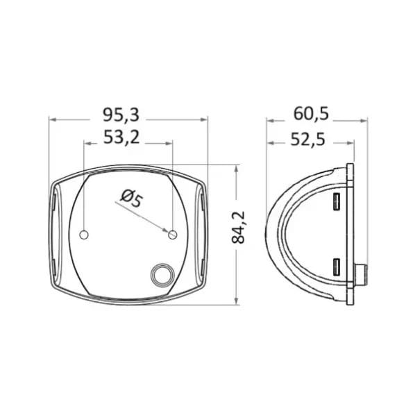 Sphera II navigation light red white body / نور ملاحة احمر 12/24 فولت
