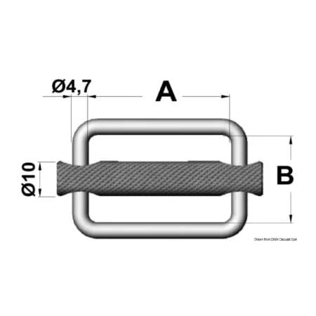 S.S sliding bar adjuster 50mm مشبك