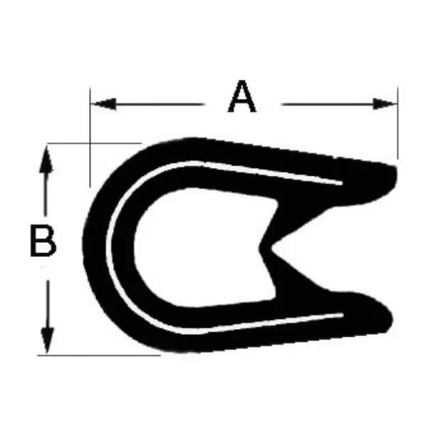 مقوى-semi-flexible-reinforced-black-pvc-profile-15x4mm