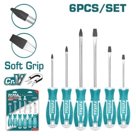 طقم مفك عادي توتال TOTAL 6PCS THT250606