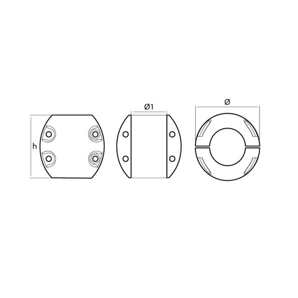 زنك انود Shaft anode USA type Ø 114,3mm