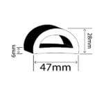فندر D Fender Rubber 47mm×28mm White