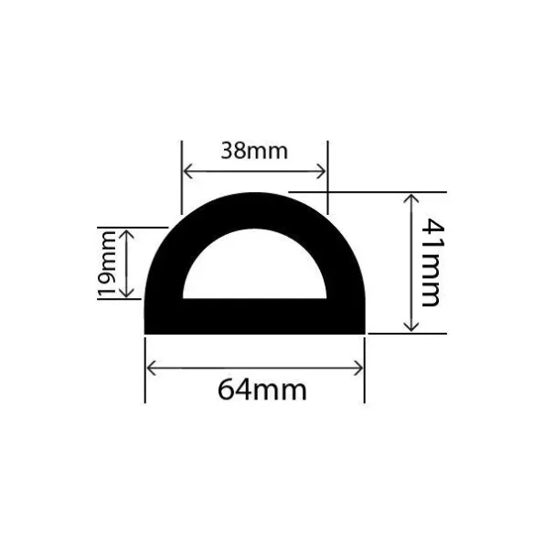 فندر Rubber 60mm×30mm Black B Fender