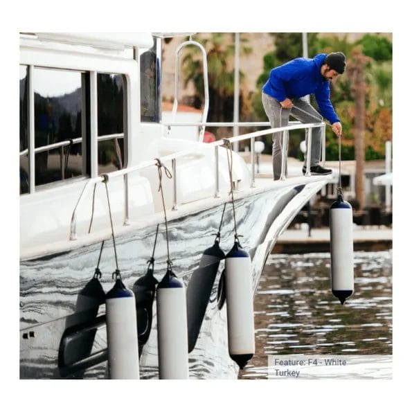 فندر إسطواني أبيض Polyform F-6 Series Boat Fender White